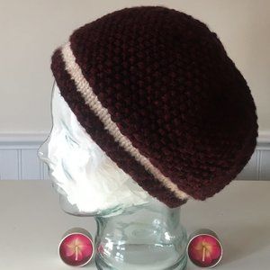Hand-knitted, Chunky Knit, Bowl Hat